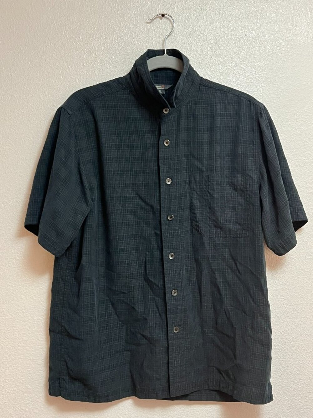 Royal Robbins Short Sleeve Micro Plaid Button Down - Classic Fit - Medium